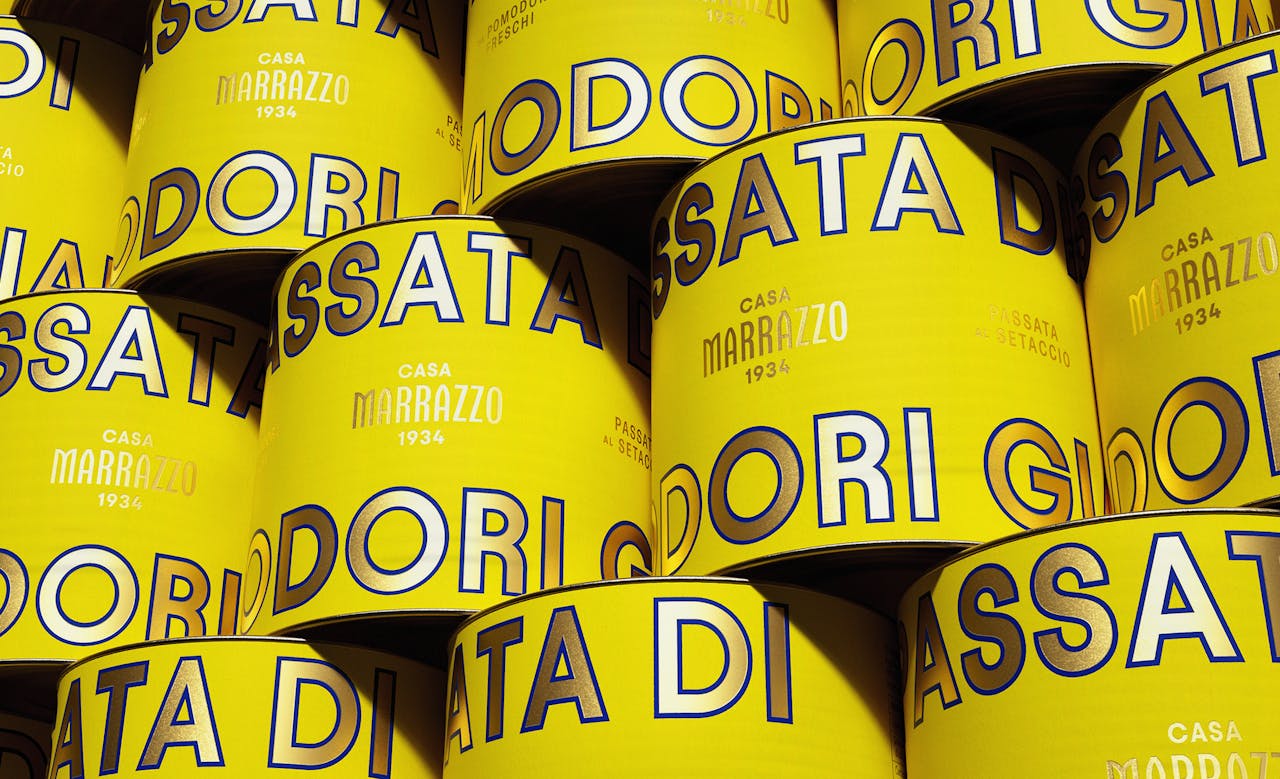 Casa Marrazzo 1934 glass jars with naive illustrations by Auge Design
