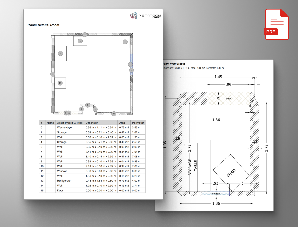 2D floor plan output