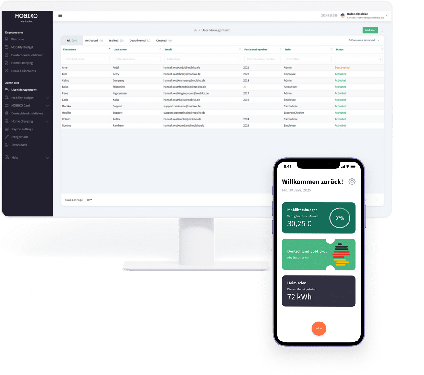 MOBIKO app mockup