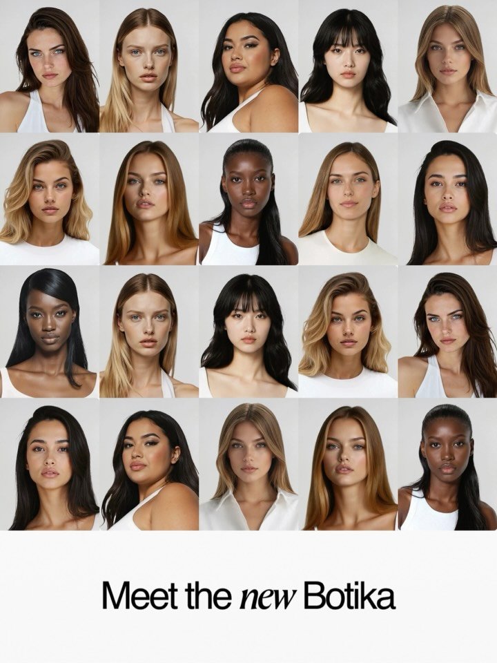 Botika — Meet the new Botika, 20 diverse AI-generated model faces
