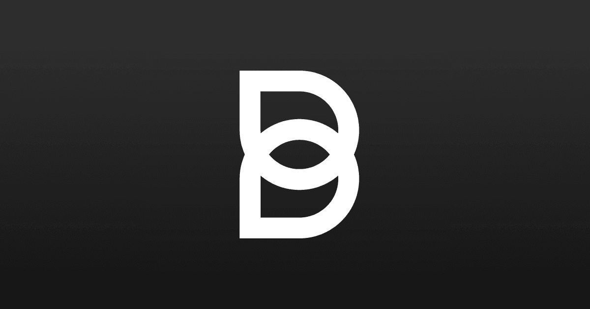 Botika B logomark on dark background