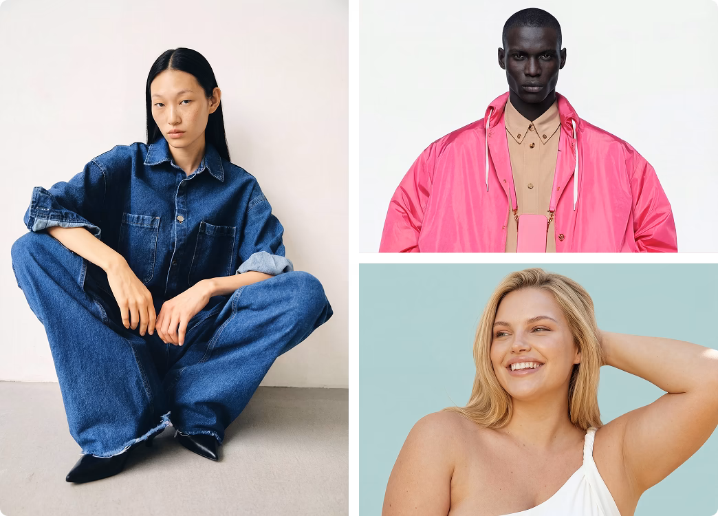 Botika AI-generated fashion models showing diversity across ethnicities and styles